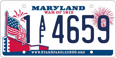 MD license plate 1AF4659