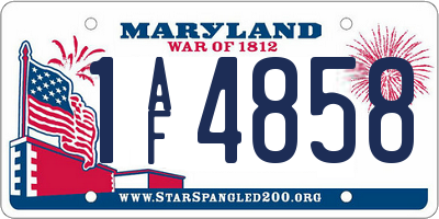 MD license plate 1AF4858