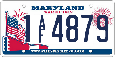MD license plate 1AF4879