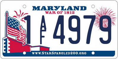 MD license plate 1AF4979