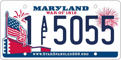 MD license plate 1AF5055