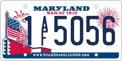 MD license plate 1AF5056