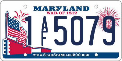 MD license plate 1AF5079