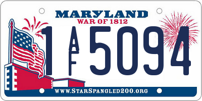 MD license plate 1AF5094