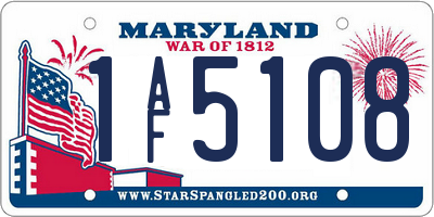 MD license plate 1AF5108