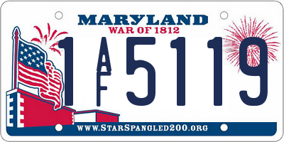 MD license plate 1AF5119