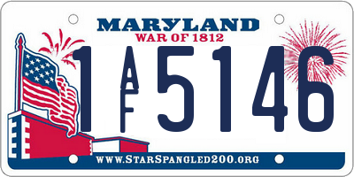 MD license plate 1AF5146