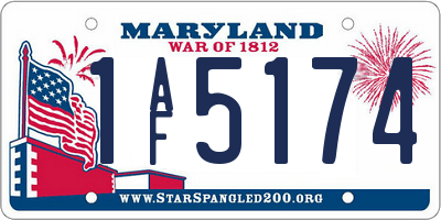 MD license plate 1AF5174
