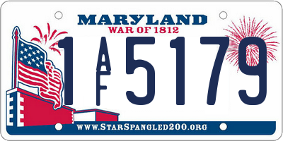 MD license plate 1AF5179