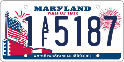 MD license plate 1AF5187