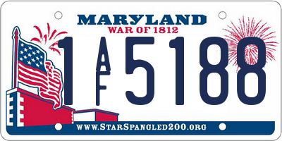 MD license plate 1AF5188
