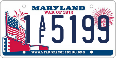 MD license plate 1AF5199