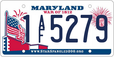 MD license plate 1AF5279