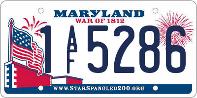 MD license plate 1AF5286