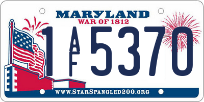 MD license plate 1AF5370