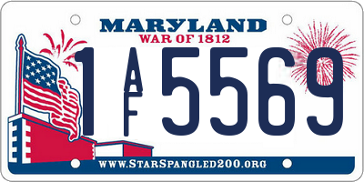 MD license plate 1AF5569