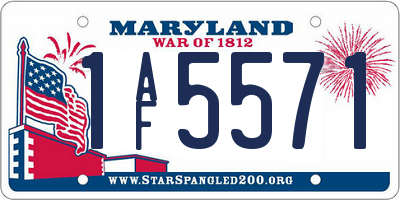 MD license plate 1AF5571