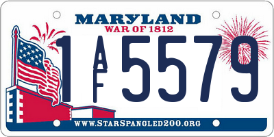 MD license plate 1AF5579