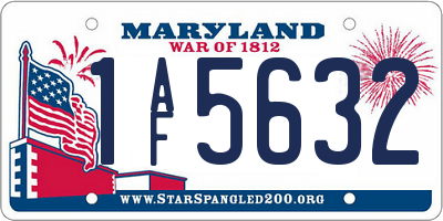 MD license plate 1AF5632