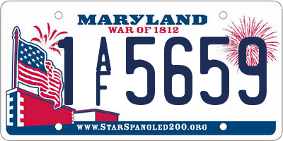 MD license plate 1AF5659