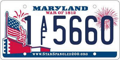MD license plate 1AF5660