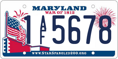 MD license plate 1AF5678