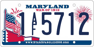 MD license plate 1AF5712