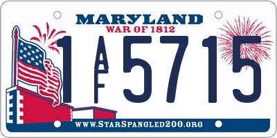 MD license plate 1AF5715