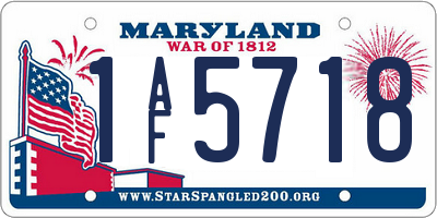 MD license plate 1AF5718