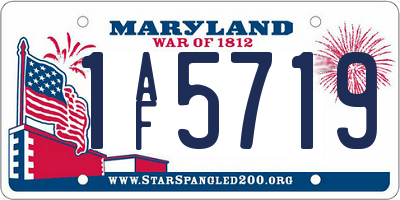 MD license plate 1AF5719