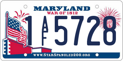 MD license plate 1AF5728