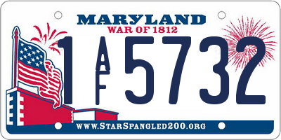 MD license plate 1AF5732