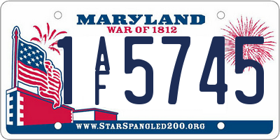 MD license plate 1AF5745