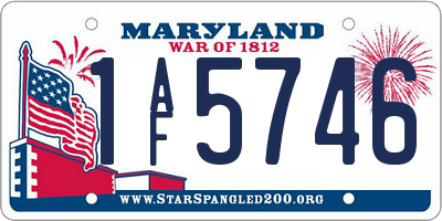 MD license plate 1AF5746