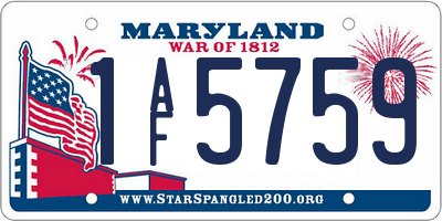 MD license plate 1AF5759
