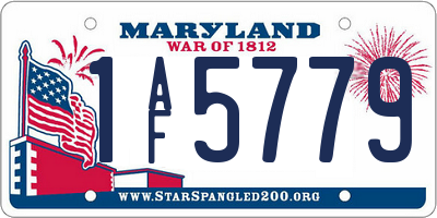 MD license plate 1AF5779