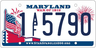 MD license plate 1AF5790