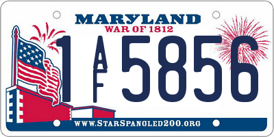 MD license plate 1AF5856
