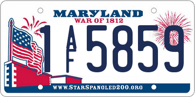 MD license plate 1AF5859