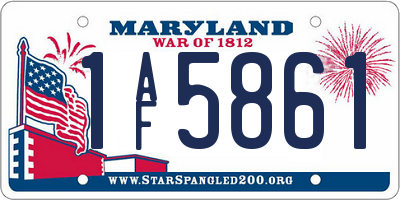 MD license plate 1AF5861