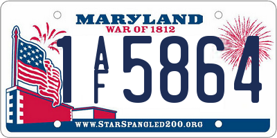 MD license plate 1AF5864