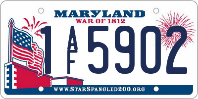 MD license plate 1AF5902
