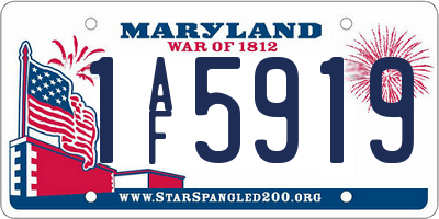 MD license plate 1AF5919
