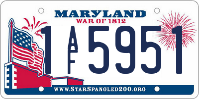 MD license plate 1AF5951