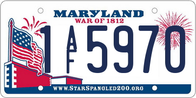 MD license plate 1AF5970