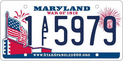 MD license plate 1AF5979