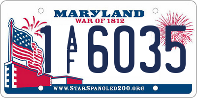 MD license plate 1AF6035
