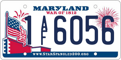 MD license plate 1AF6056