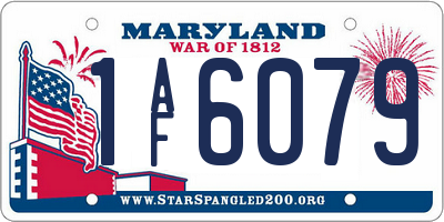 MD license plate 1AF6079