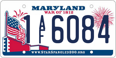 MD license plate 1AF6084